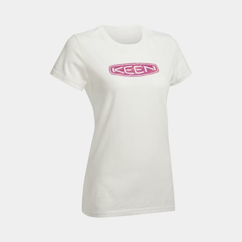 Keen Geode Logo - Kadın T-Shirt - Beyaz - Türkiye (083217OFQ)